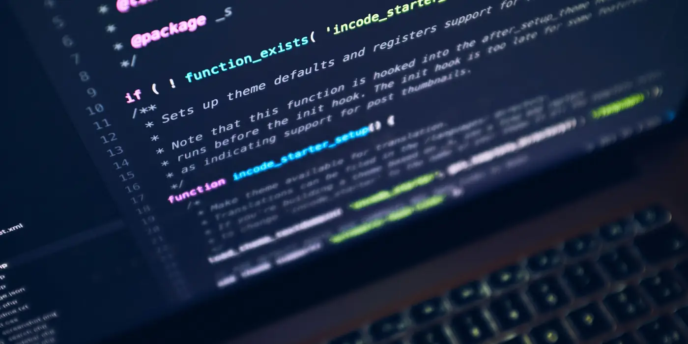 Codage informatique sur un écran